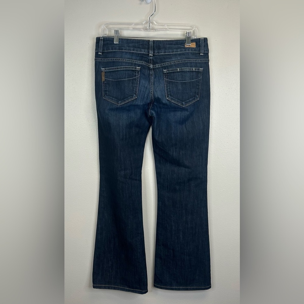 PAIGE Womens 31 Dark Blue High Rise Bootcut Jeans Western Y2K Boho Classic Denim - Picture 7 of 10